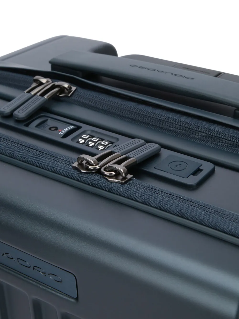 Piquadro Combination Lock Ribbed Trolley In Blue