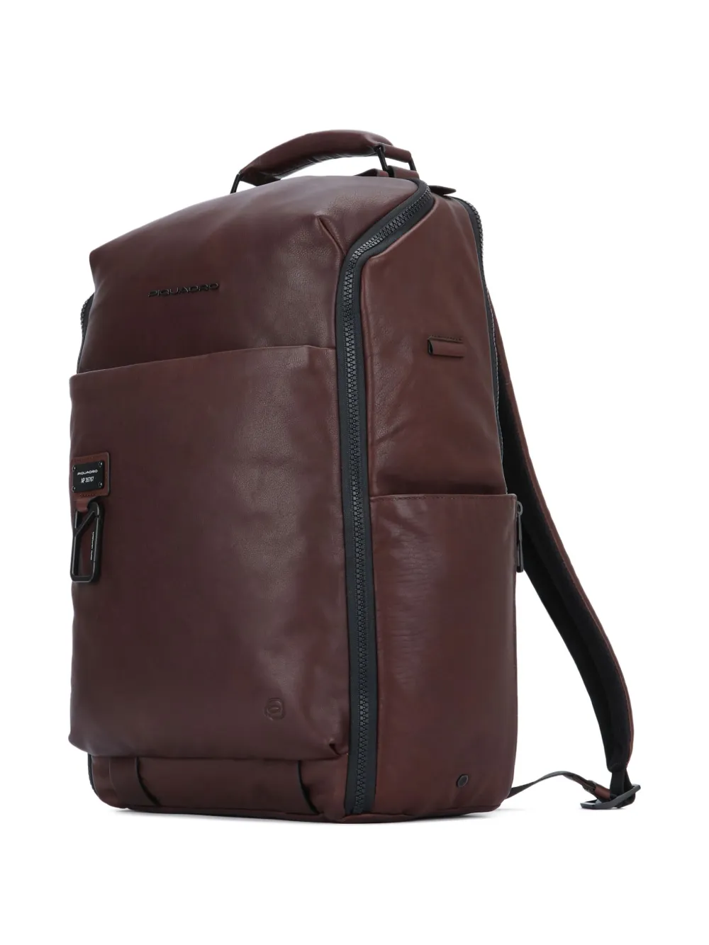 Piquadro Zip Top Handle Backpack In Brown