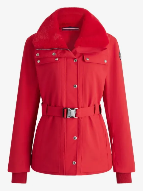 Fusalp fur collar belted ski jacket