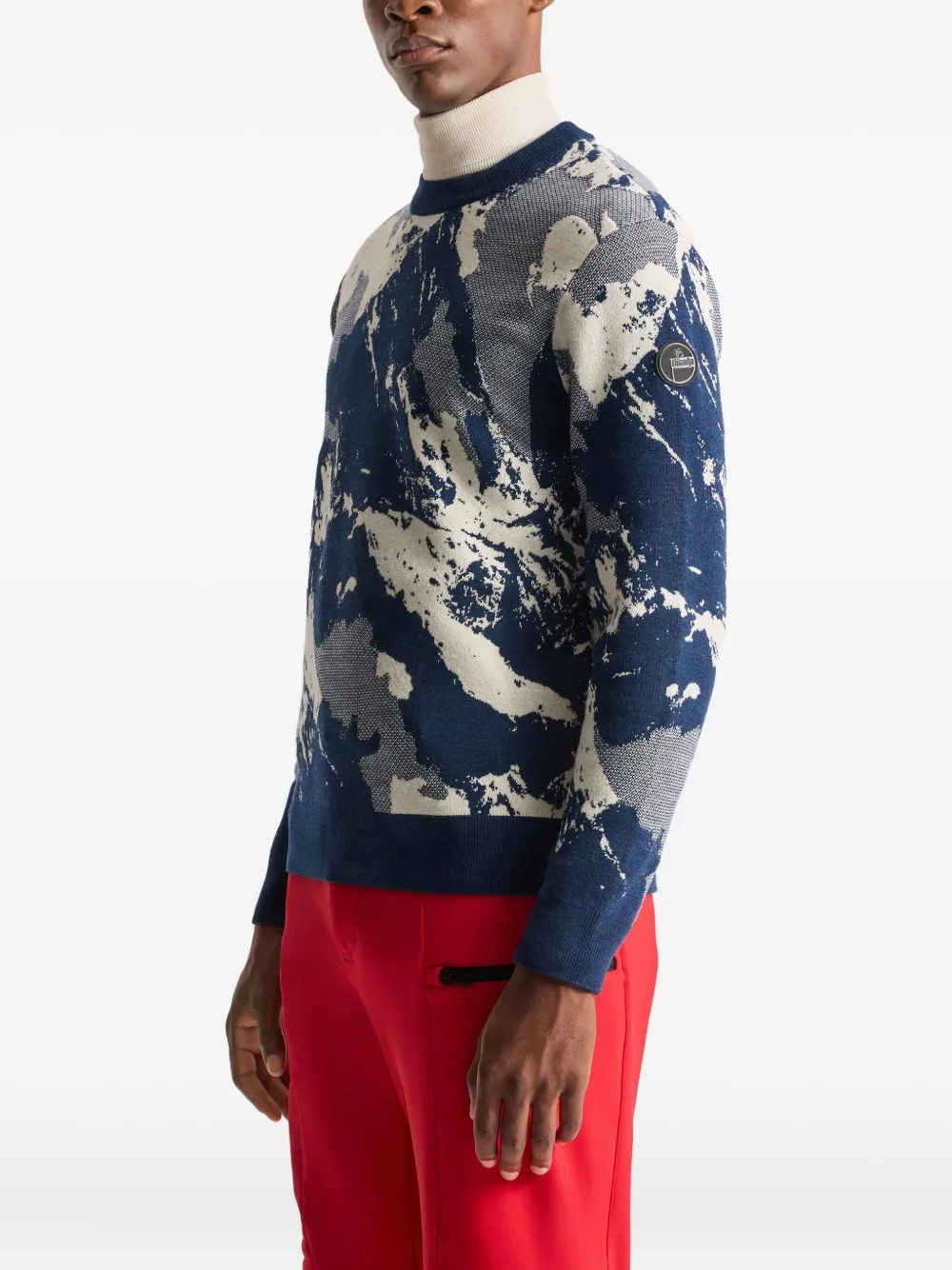 Fusalp Jacquard -knit Top In Blue