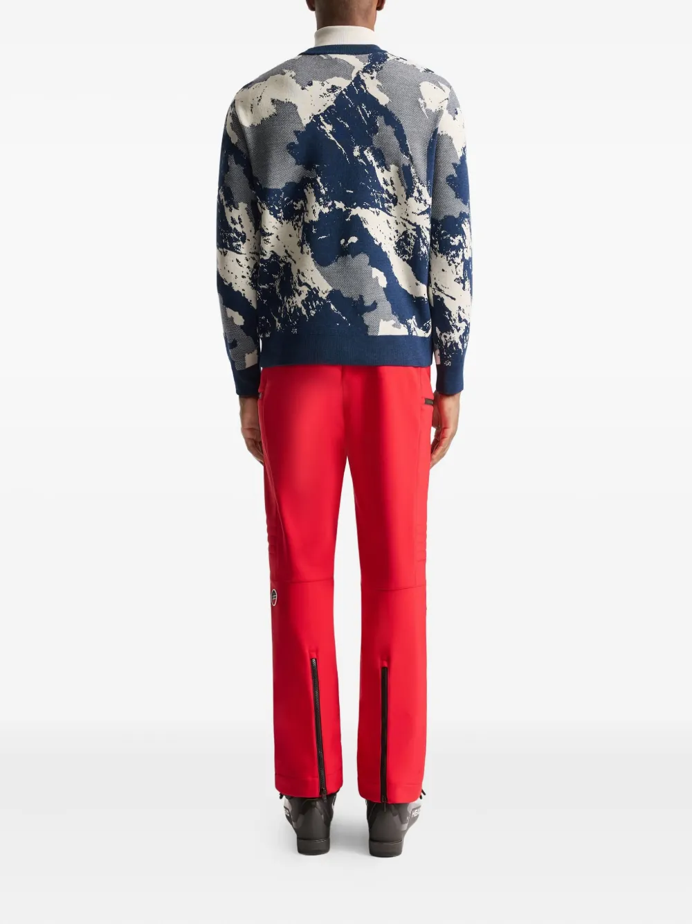 Fusalp Jacquard -knit Top In Blue