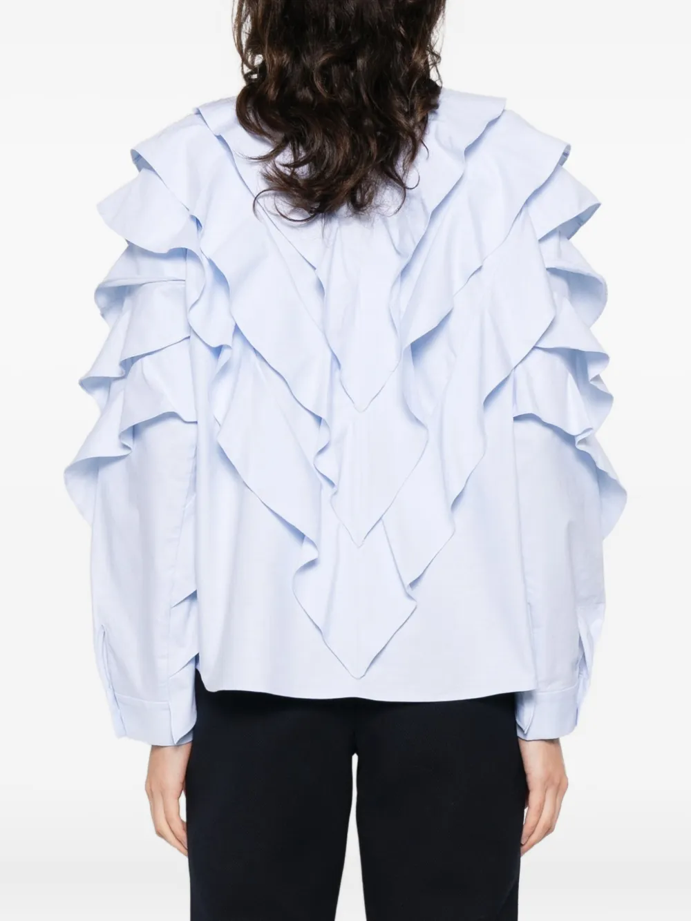 Ruffled Cotton Shirt
