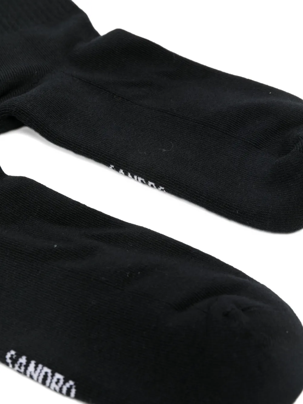  Sandro Calcetines Con Parche Del Logo - Negro 