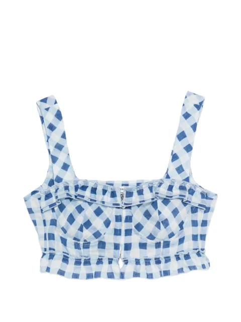 SANDRO check-pattern top