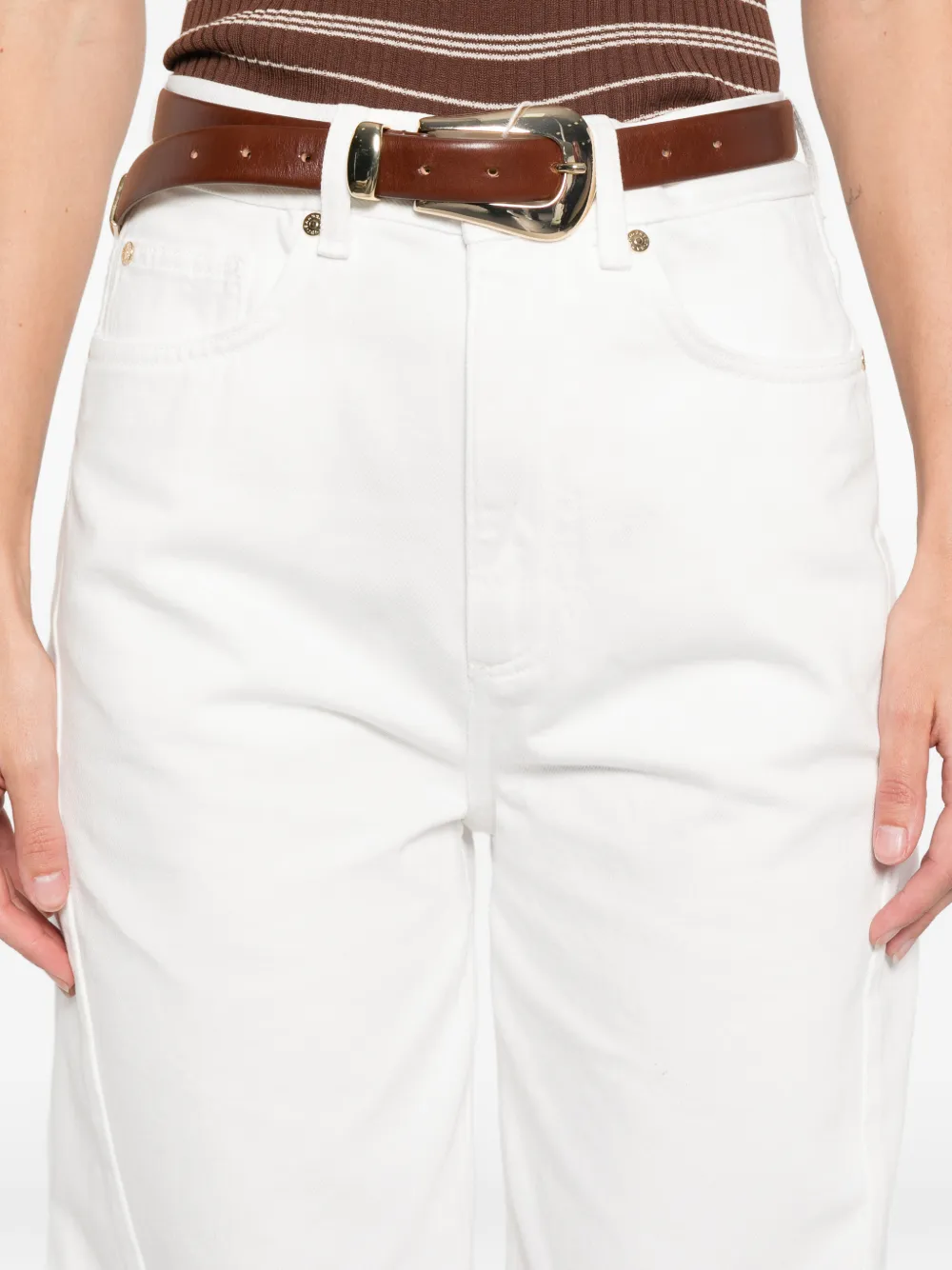 SANDRO Katoenen jeans met vijf zakken Wit