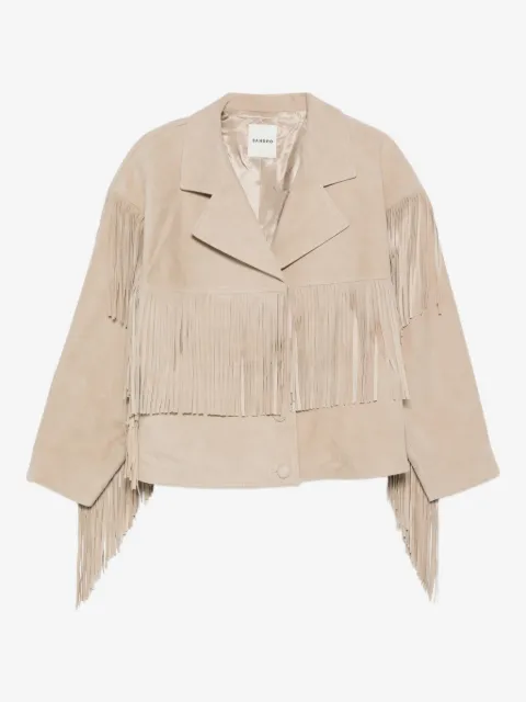 SANDRO fringed suede jacket