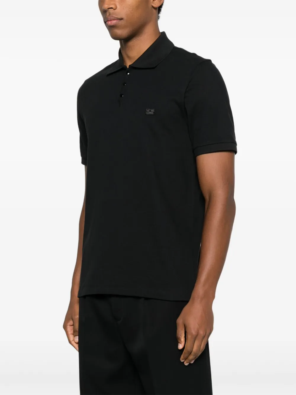 SANDRO Poloshirt met drukknoopsluiting Zwart