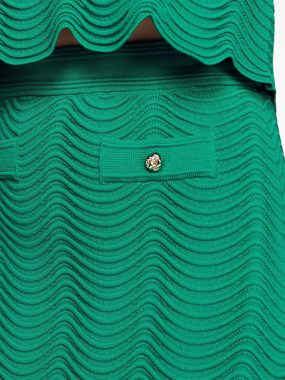 SANDRO Gebreide mini-rok met patroon Groen