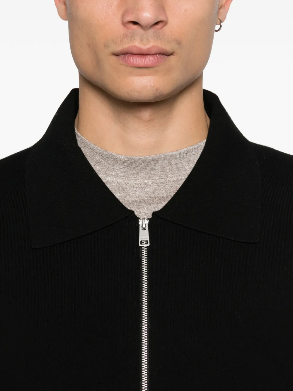 SANDRO Gebreid vest Zwart