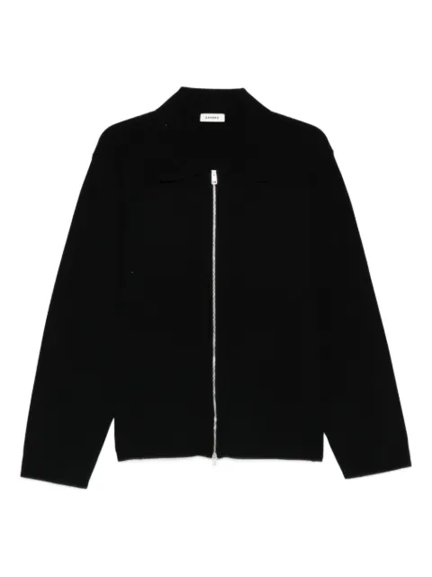 SANDRO zip-up knit cardigan