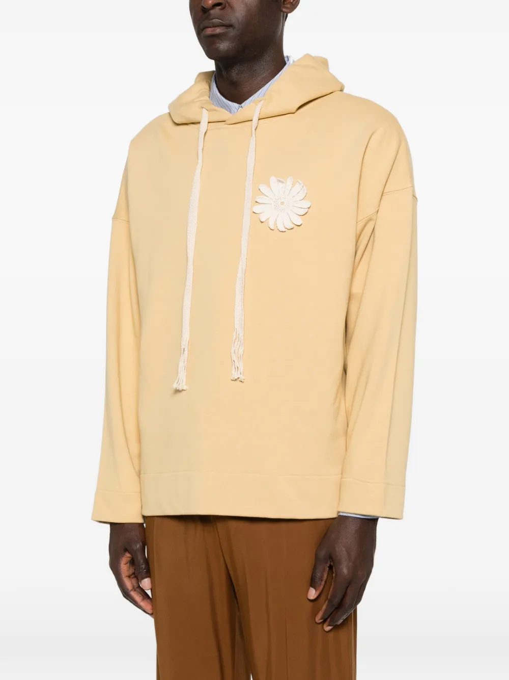  Sandro Flower-patch Hoodie - Yellow 