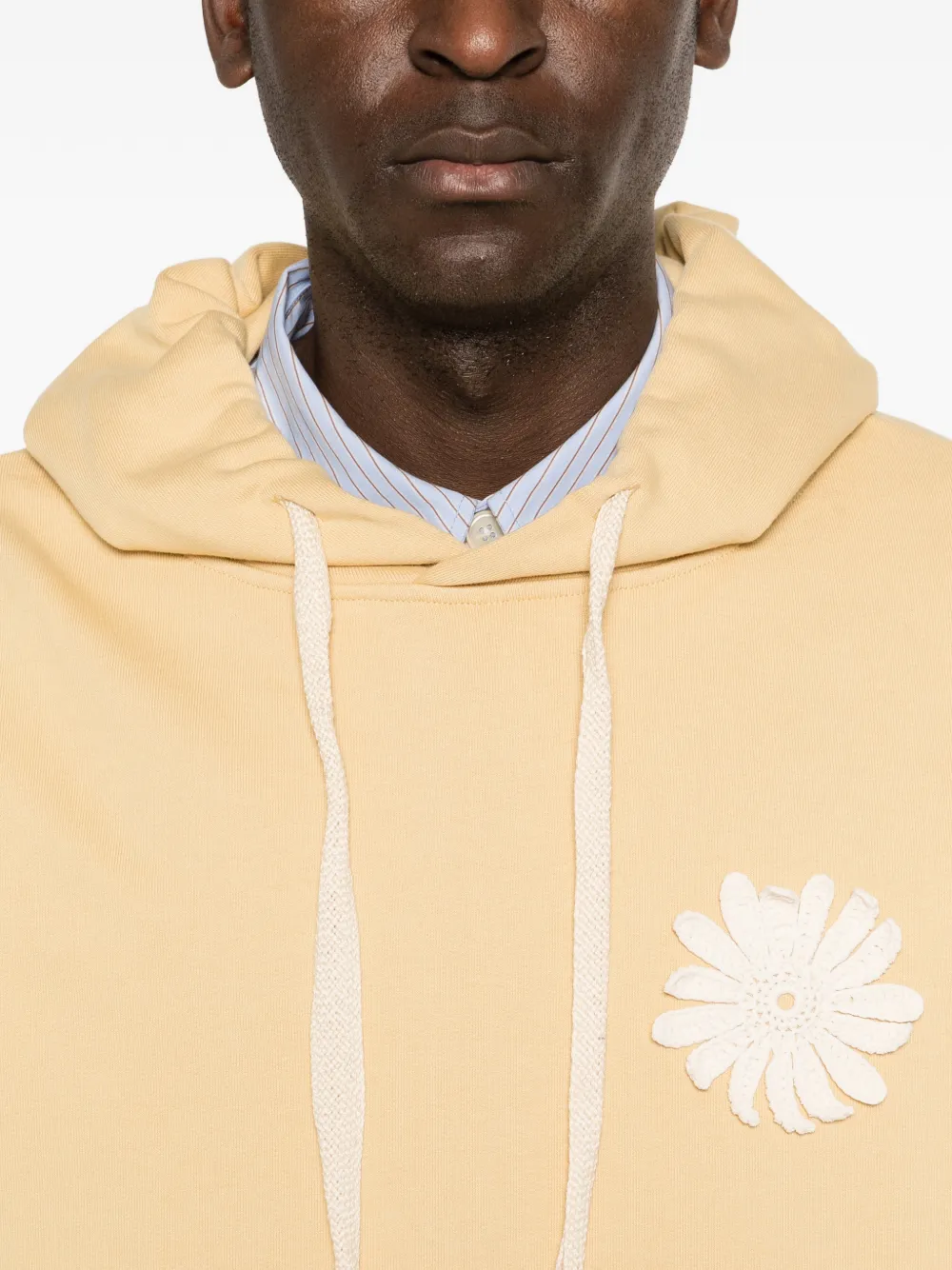 SANDRO Hoodie met bloemenpatch Geel