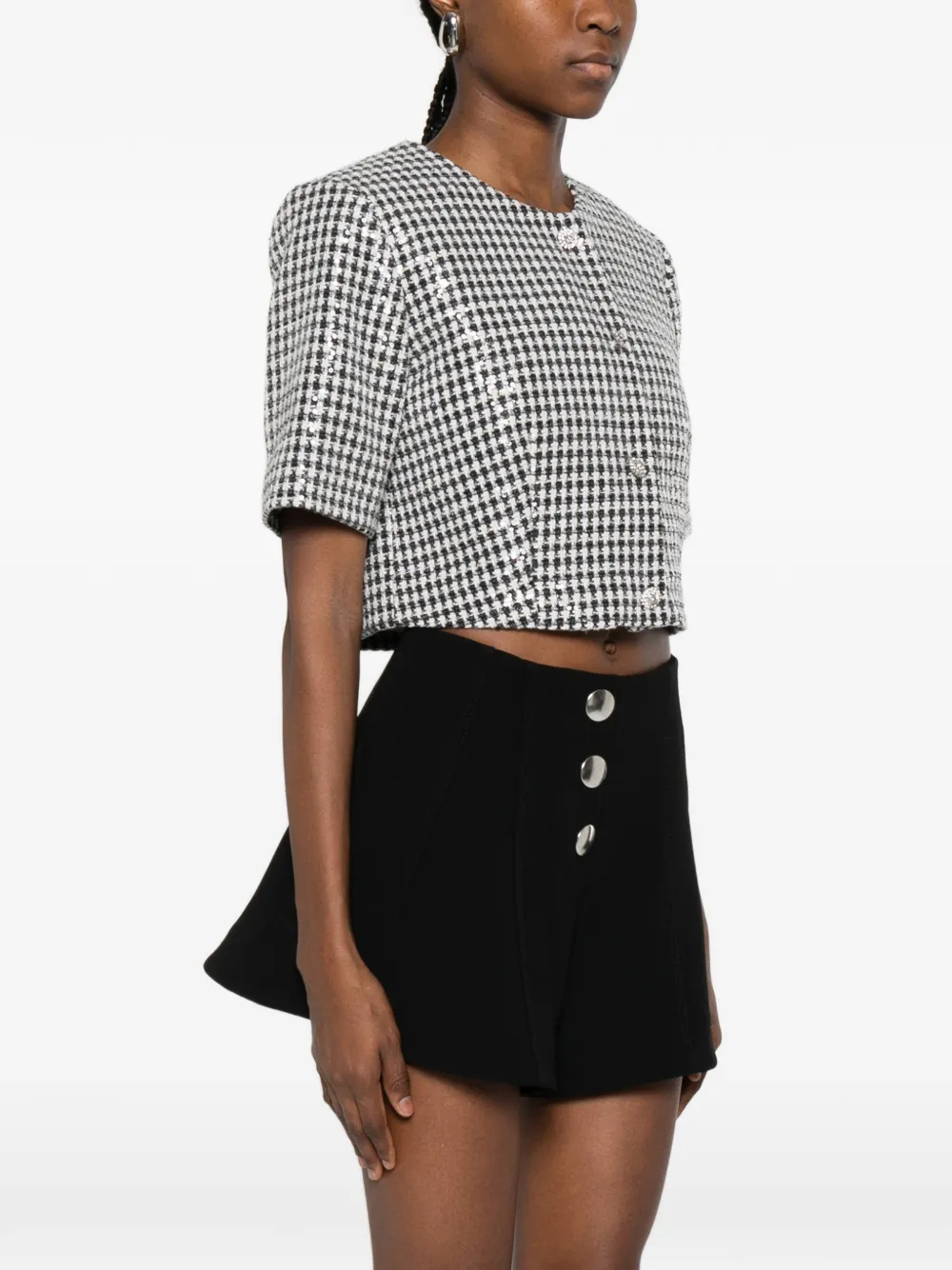 Houndstooth-Pattern Jacket