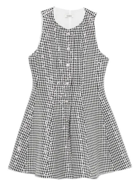 SANDRO tweed and sequin mini dress