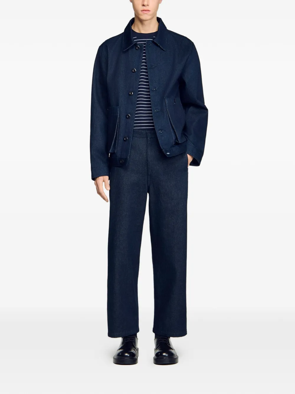 SANDRO Jeans met platte voorkant Blauw