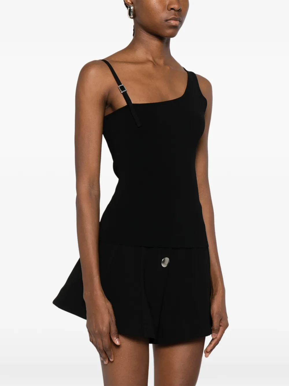  Sandro Asymmetric Knit Jumper - Black 
