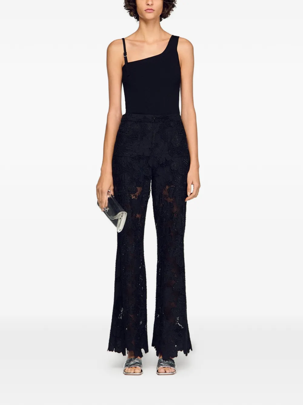 SANDRO Asymmetrische top Zwart