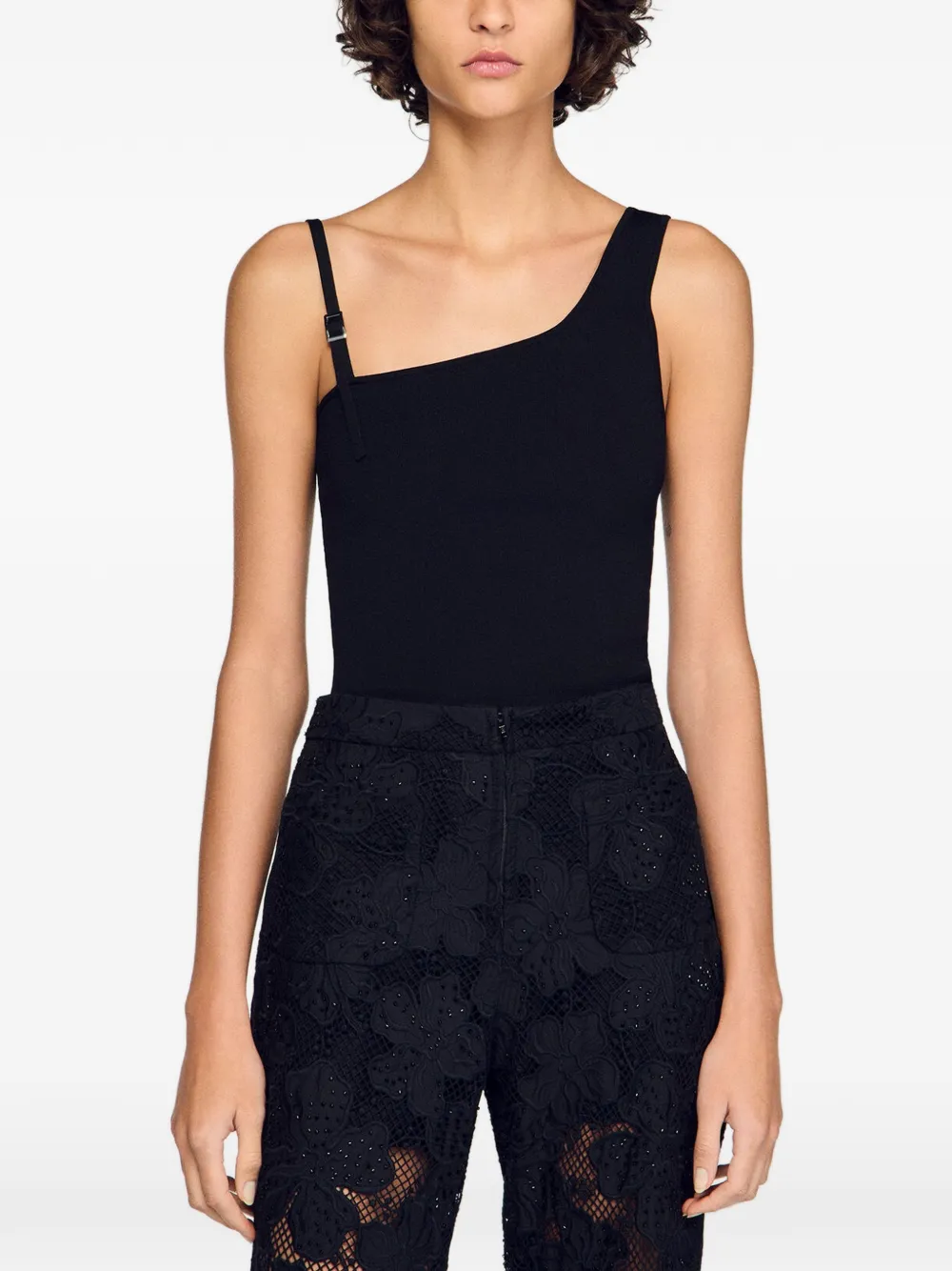 SANDRO Asymmetrische top Zwart