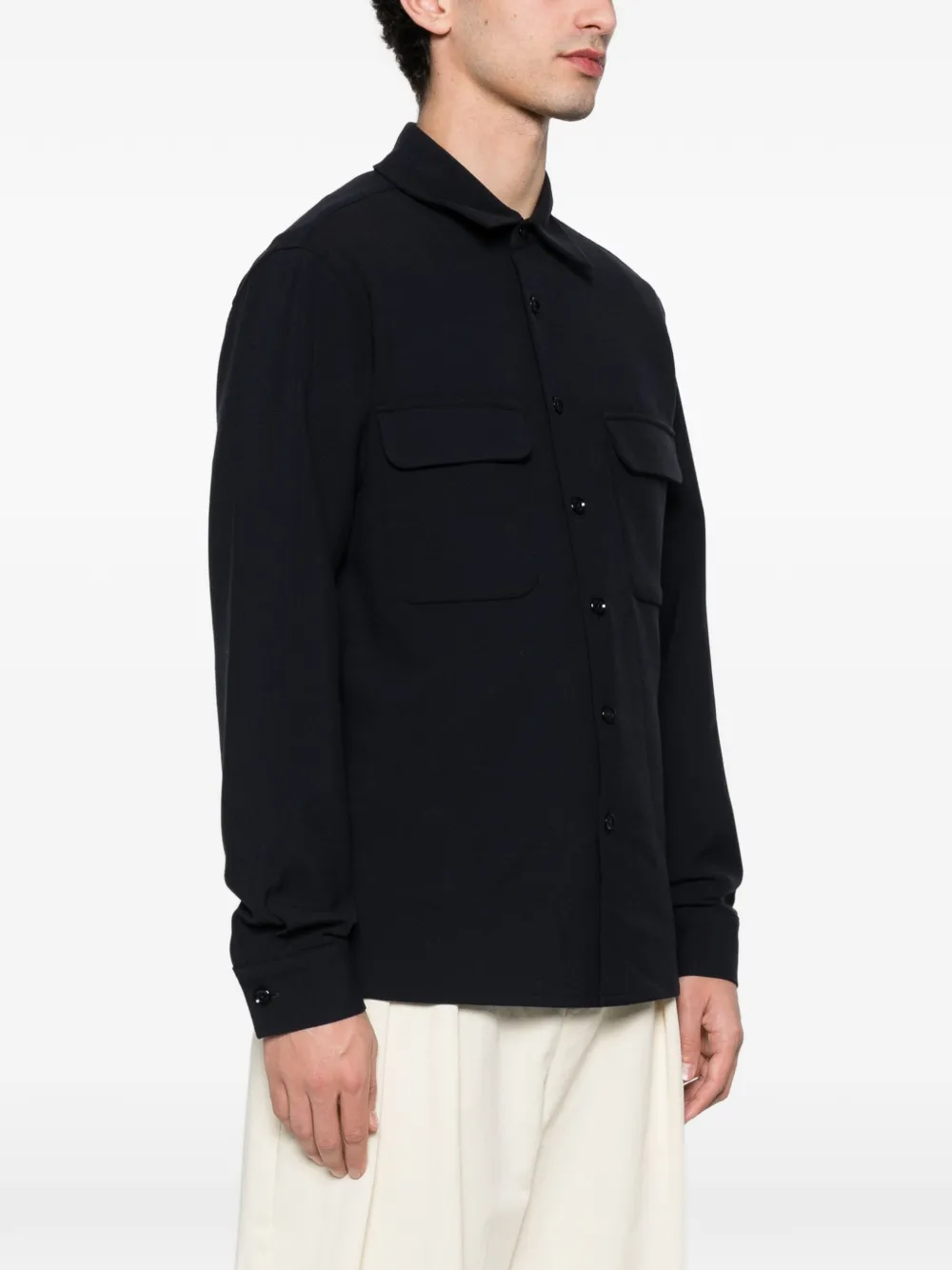  Sandro Chest-pocket Shirt - Blue 