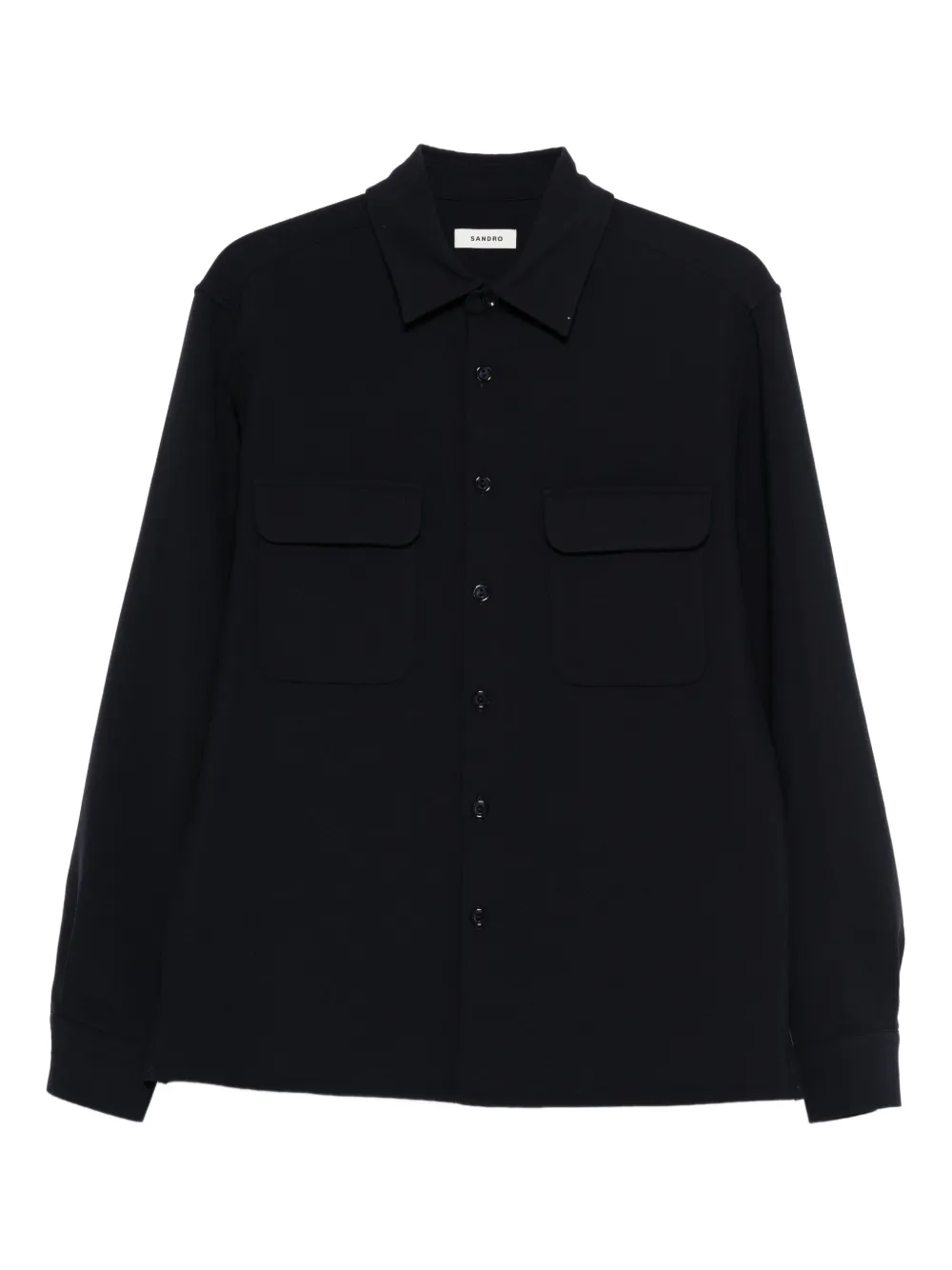 SANDRO chest-pocket shirt - Blue