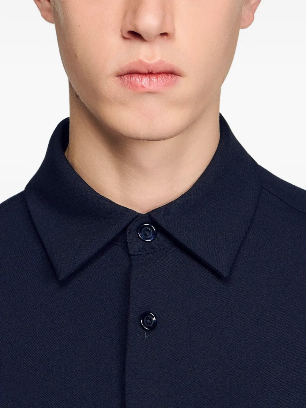 SANDRO Overhemd met borstzak Blauw