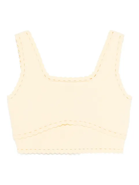 SANDRO scalloped-trim crop top