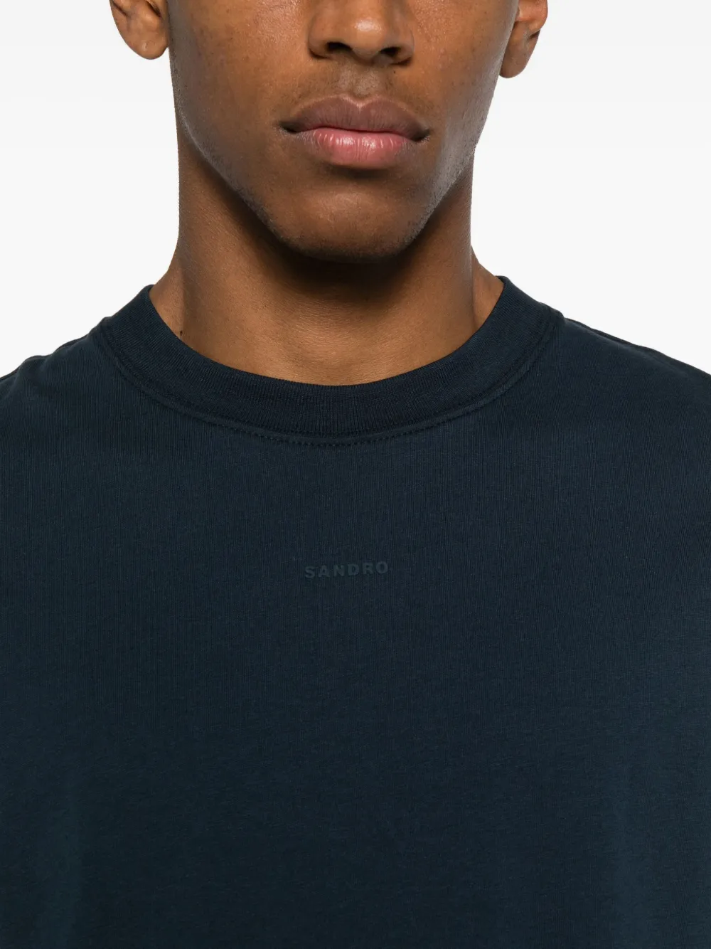 SANDRO T-shirt met ronde hals Blauw