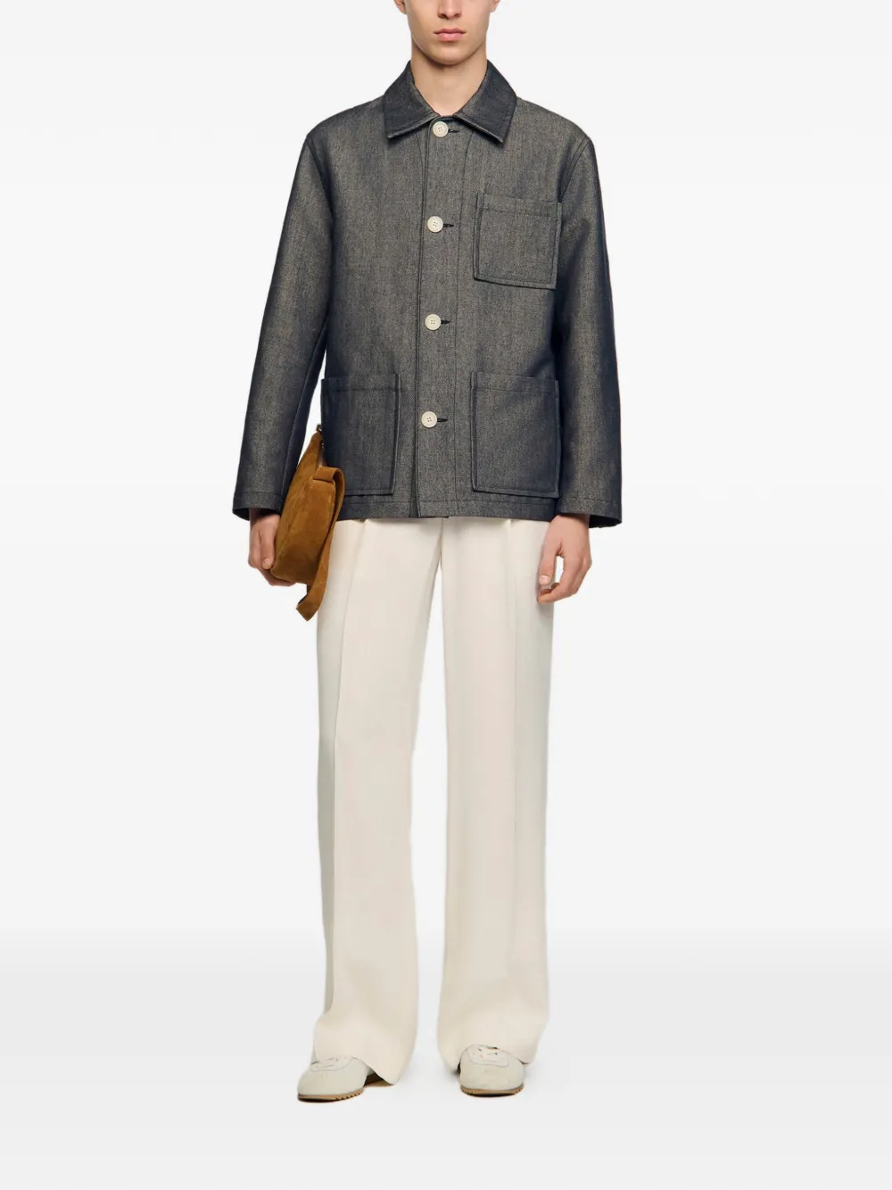  Sandro Sobrecamisa Con Bolsillos - Gris 