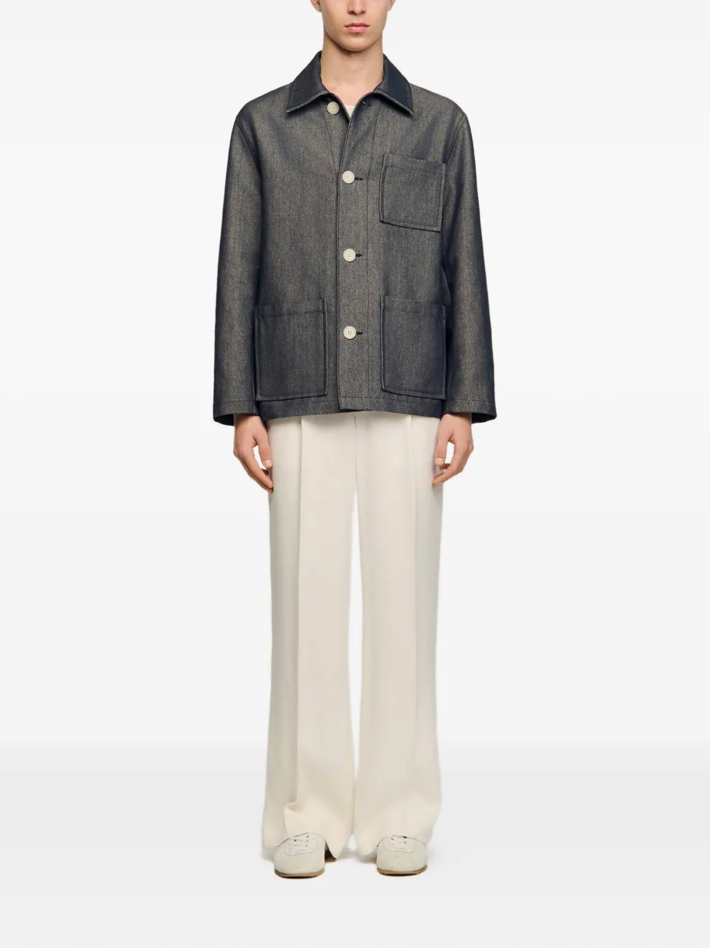  Sandro Sobrecamisa Con Bolsillos - Gris 