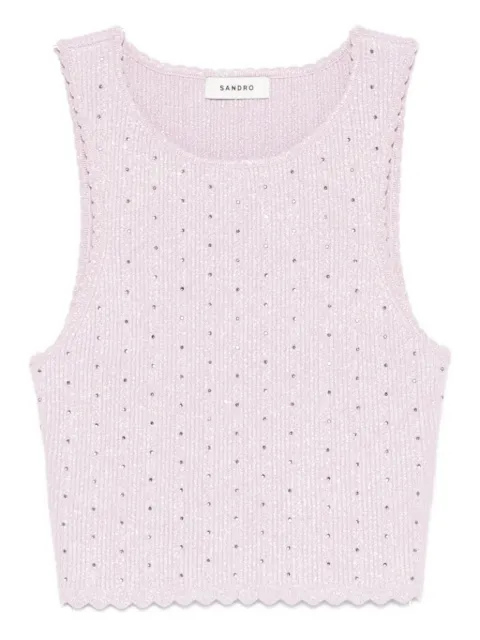 SANDRO scalloped-hem tank top
