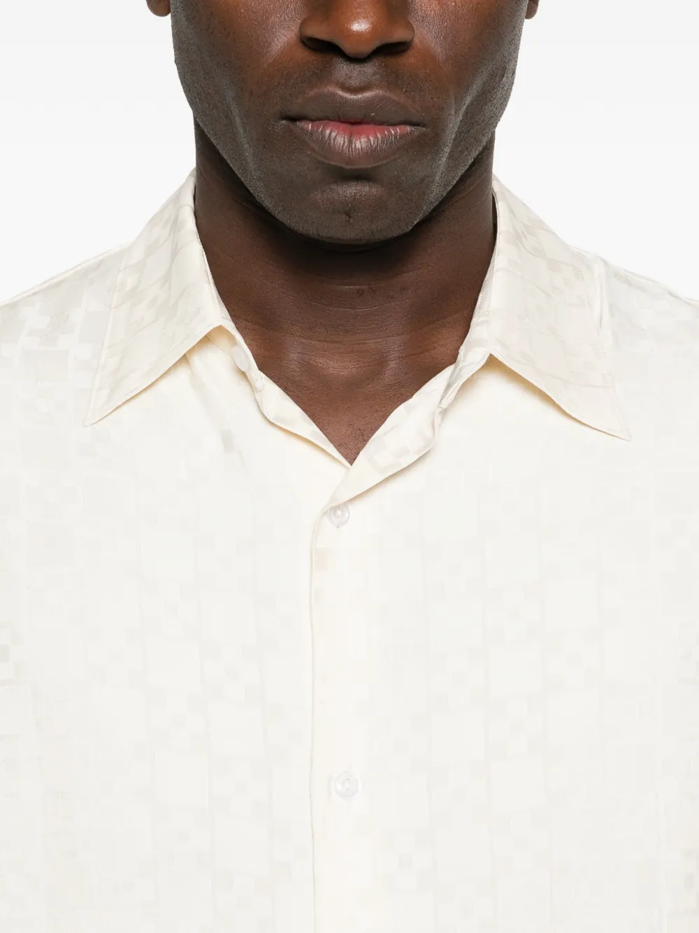 SANDRO overhemd met korte mouwen Beige