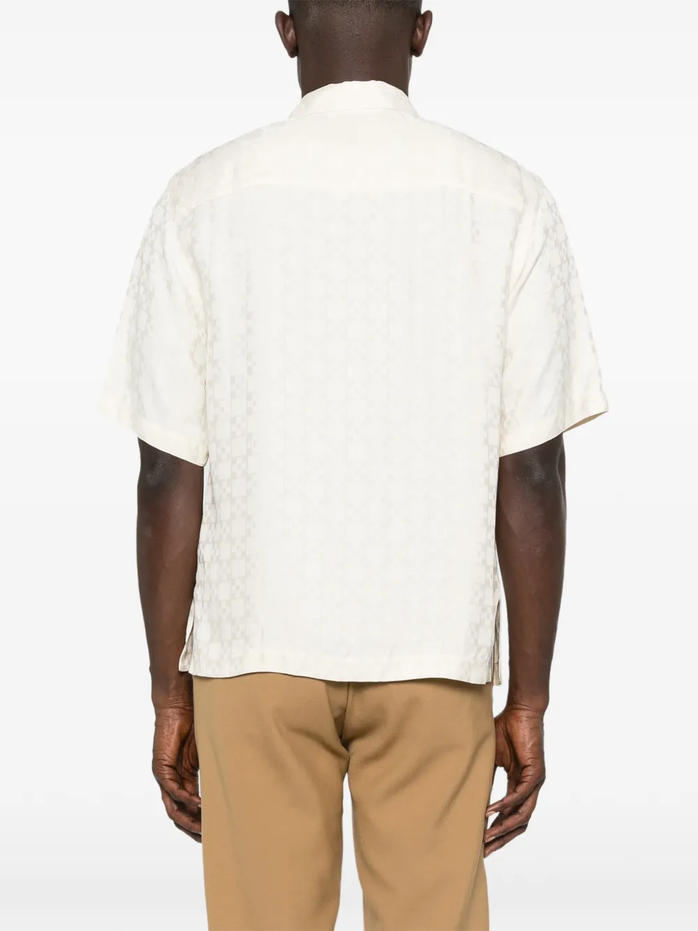 SANDRO overhemd met korte mouwen Beige