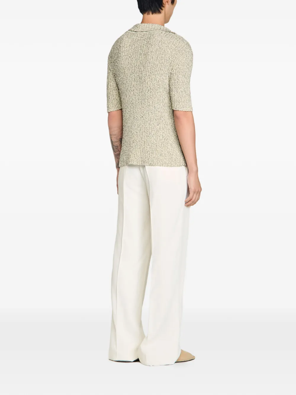 SANDRO Poloshirt met korte mouwen Beige