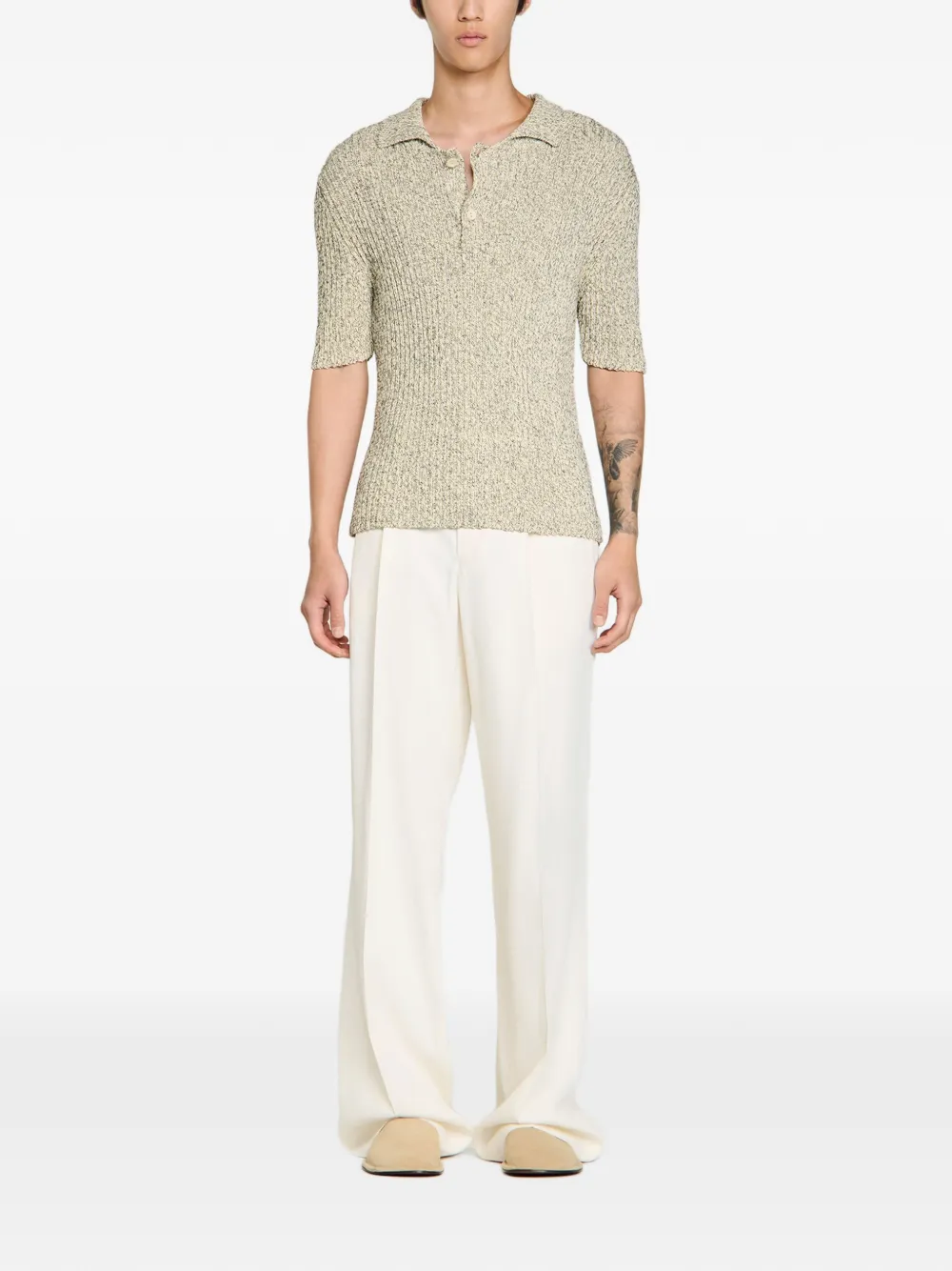 SANDRO Poloshirt met korte mouwen - Beige