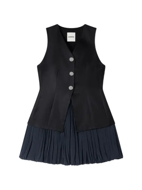 SANDRO robe sans manches à design superposé