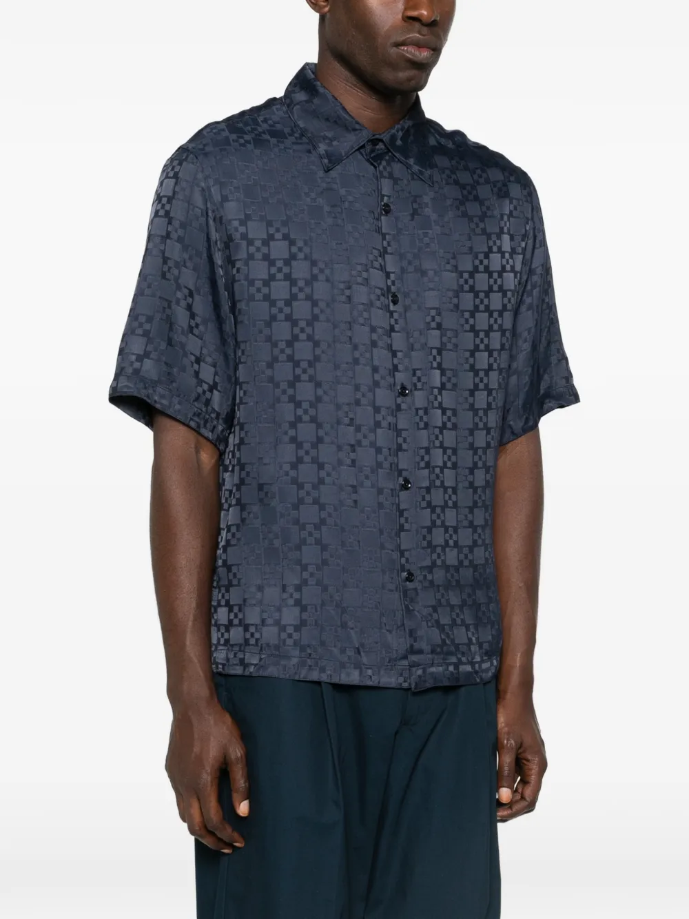  Sandro Check-pattern Shirt - Blue 