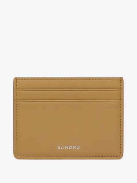 SANDRO leather logo card holder