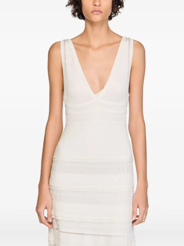 sandro pointelle knit dress Maxi | Neutrals SCNT_40%_EX