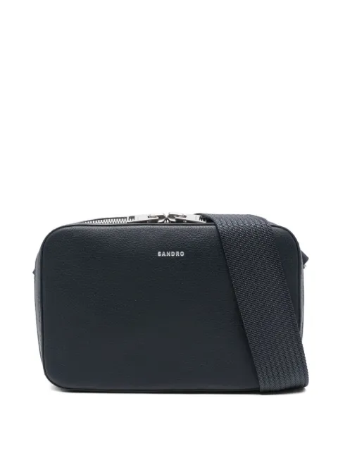 SANDRO leather messenger bag
