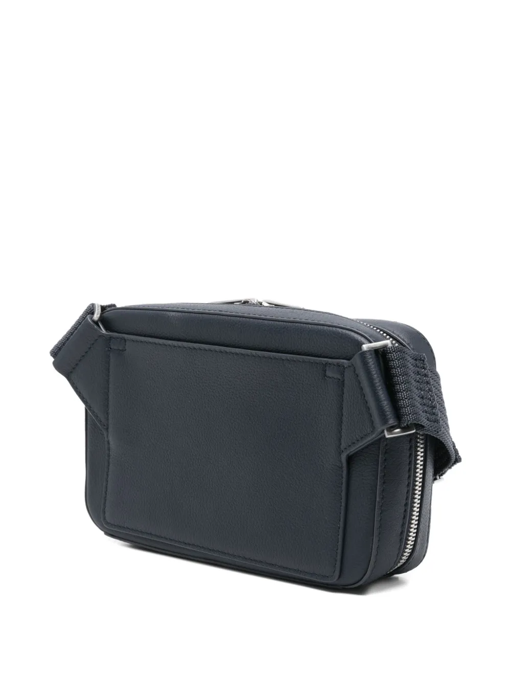  Sandro Leather Messenger Bag - Blue 
