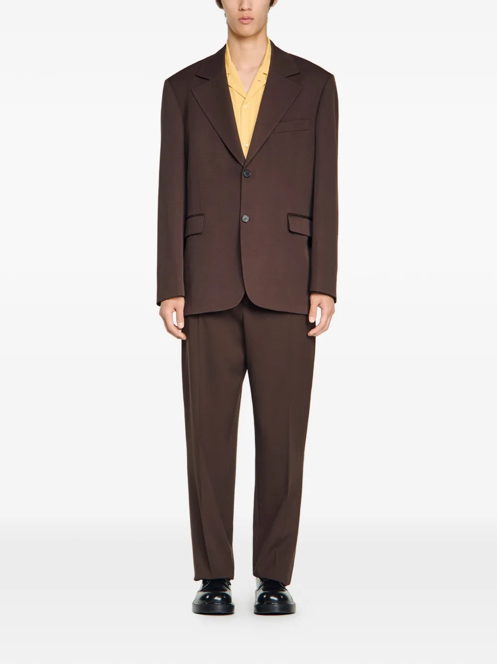 SANDRO Oversized blazer - Bruin