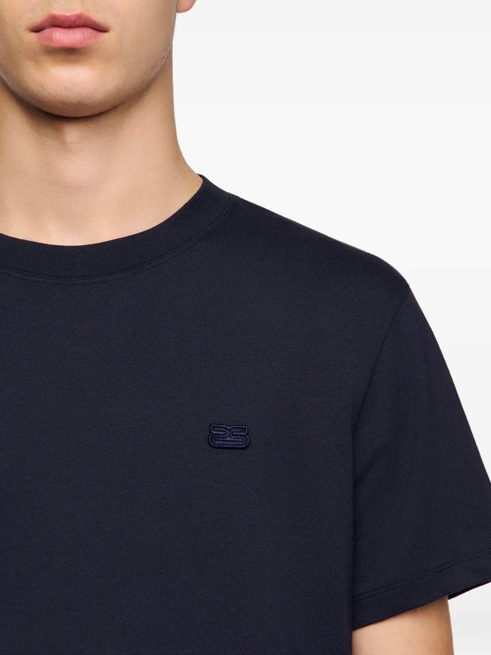 SANDRO T-shirt met logopatch Blauw