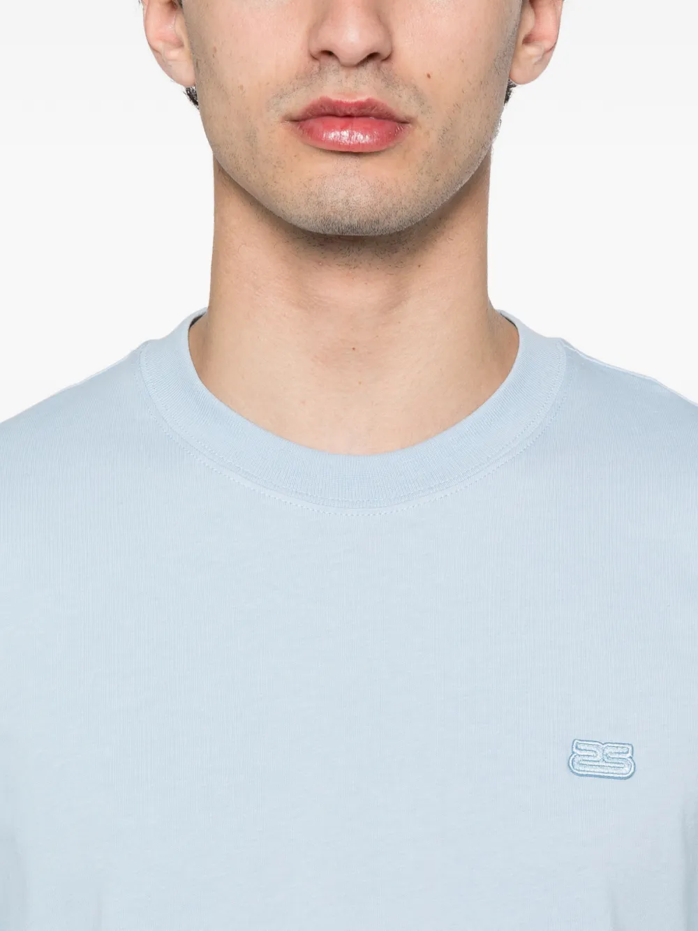 SANDRO T-shirt met logopatch Blauw