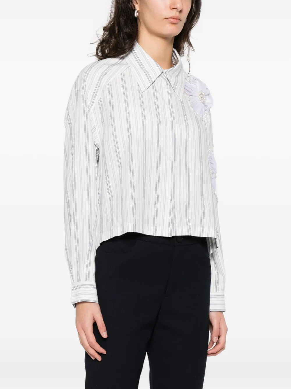  Sandro Camicia A Righe - Bianco 