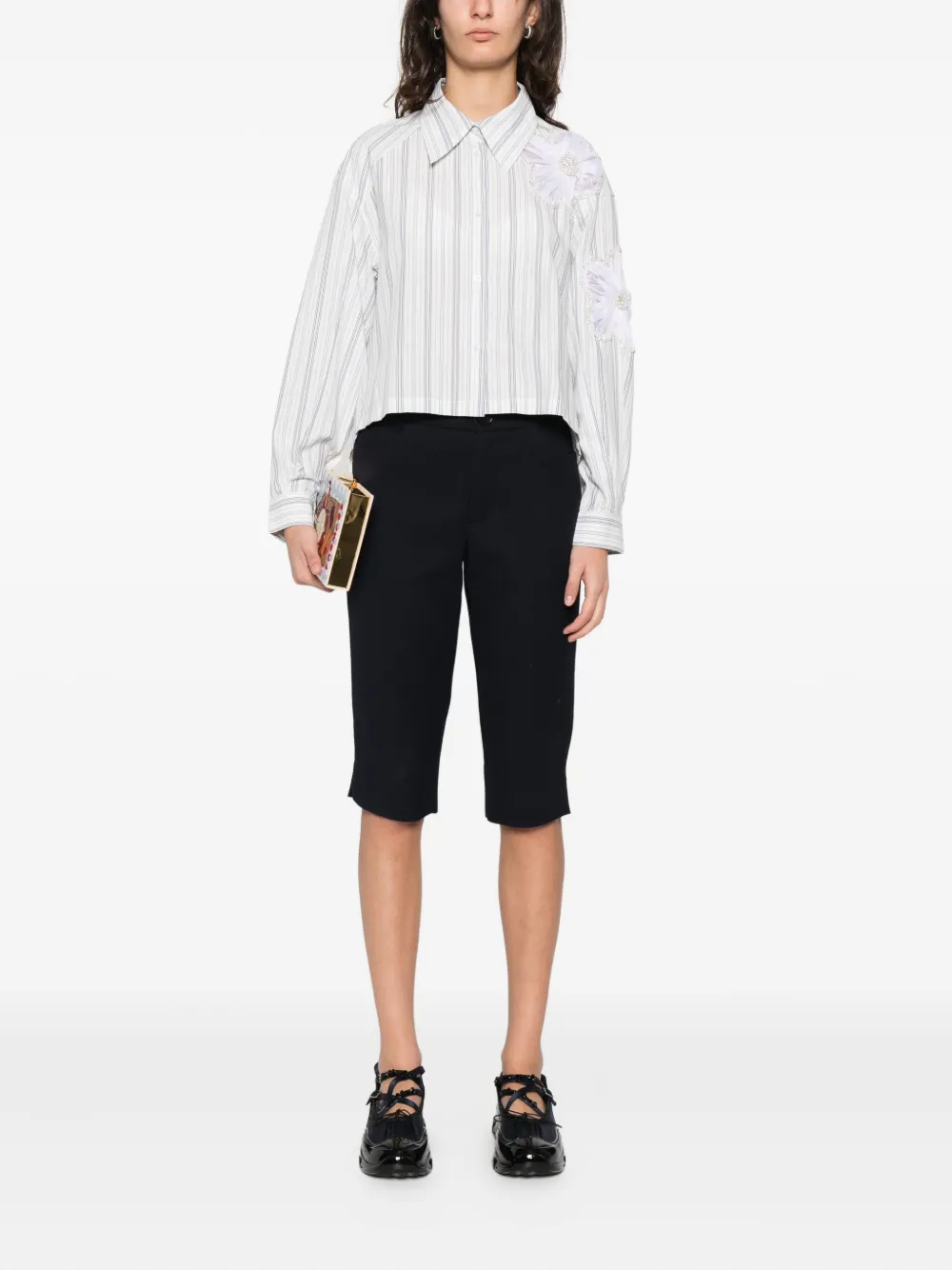  Sandro Camicia A Righe - Bianco 