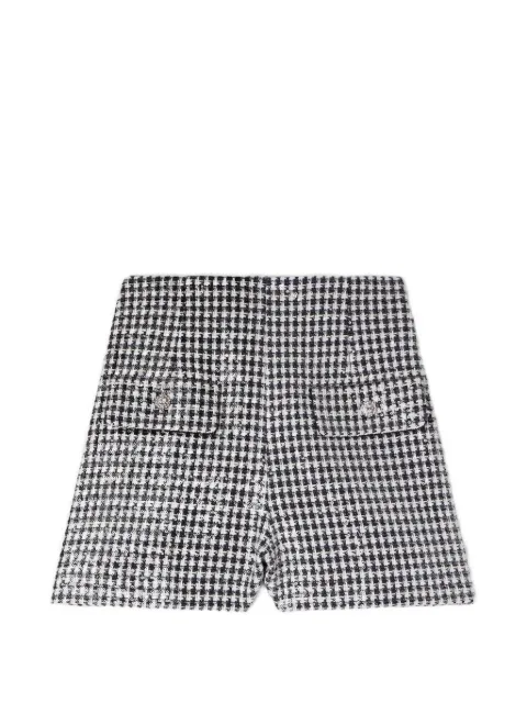 SANDRO sequin houndstooth tweed shorts