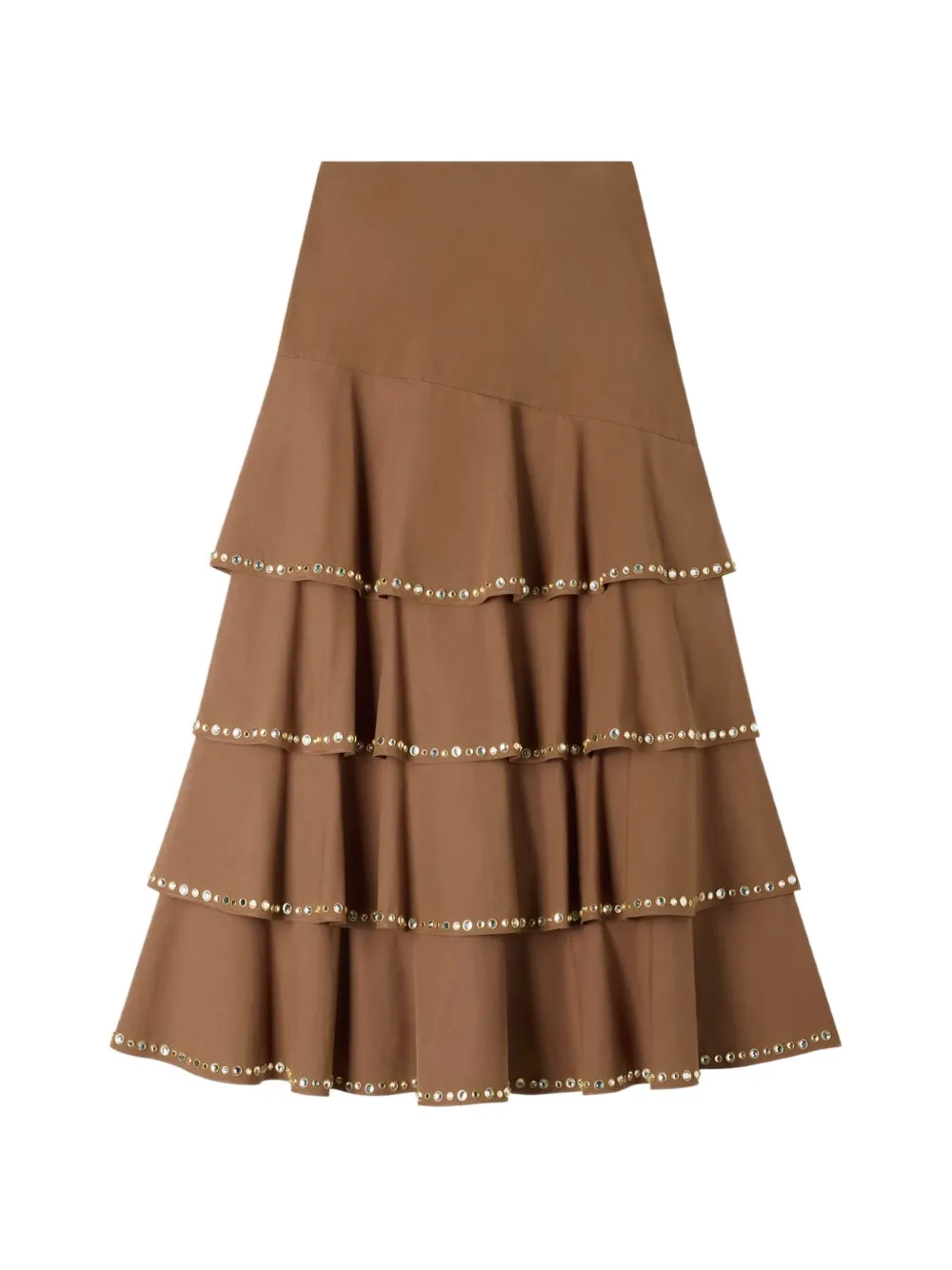 SANDRO Gonna midi con decorazione - Marrone