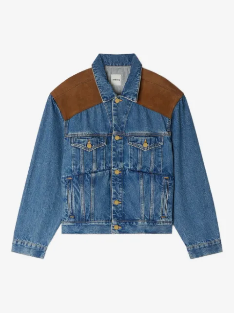 SANDRO denim and suede jacket