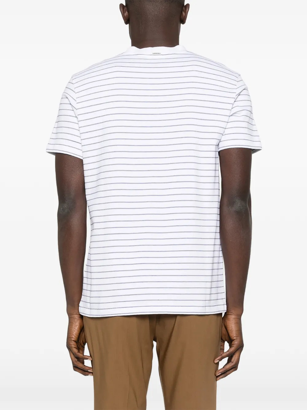 SANDRO Gestreept T-shirt Wit