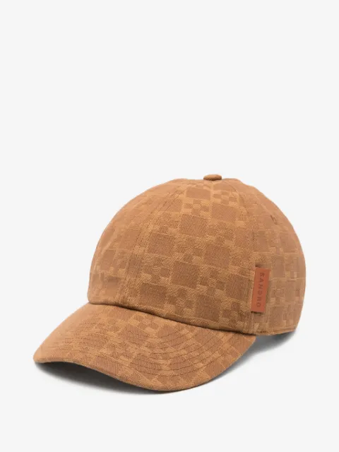 SANDRO denim cap with cross motif